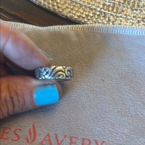 Intricate Silver Vintage Ring with Carved Patterns ( retired )